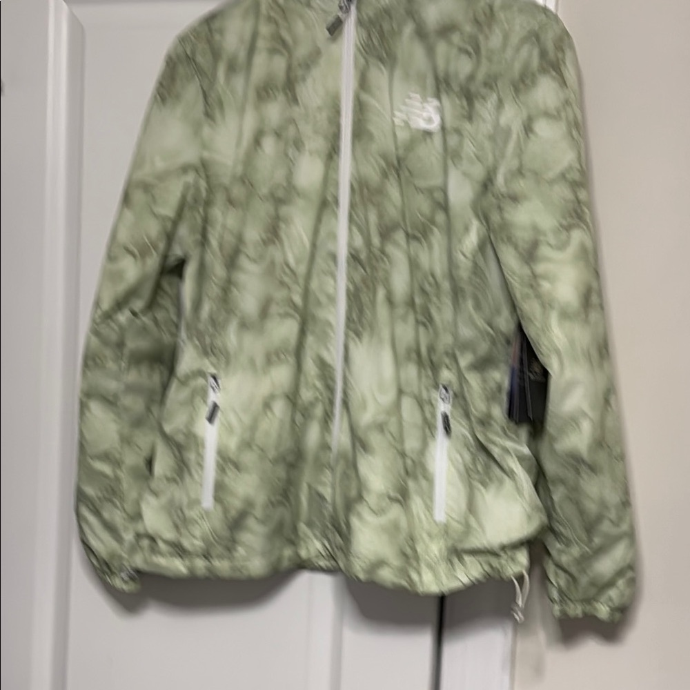 New Balance Green and White Varsity Jacket
